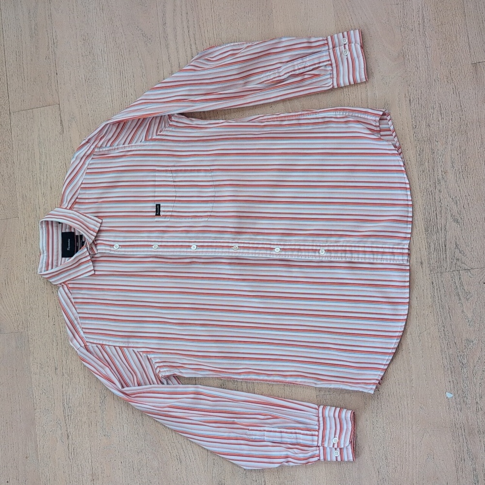 Faconnable Men's Striped Button Down Shirt Size L